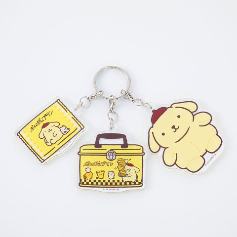3連アクリルチャーム（ポムポムプリン）