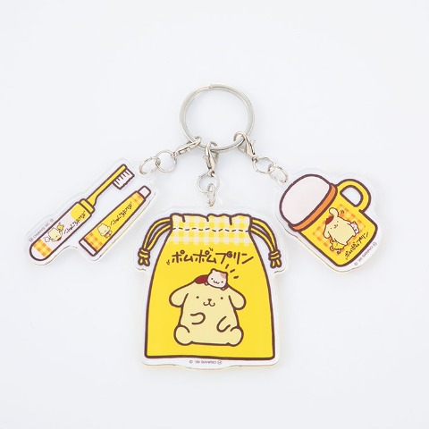 3連アクリルチャーム（ポムポムプリン）