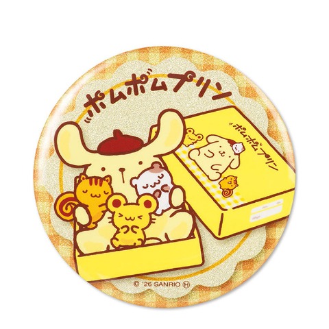 缶バッジ（ポムポムプリン）
