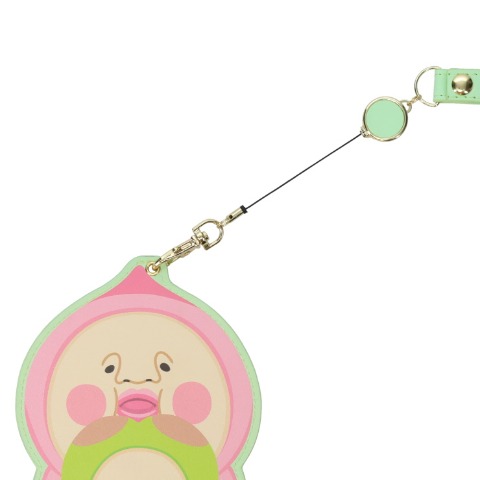 リール付パスケース（カクレモモジリ&スモモノウチ）