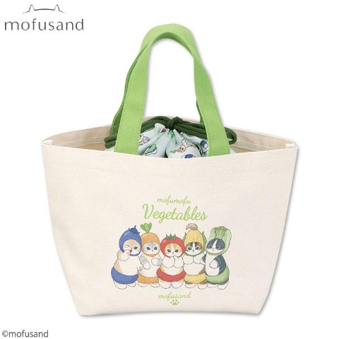 巾着付ミニトートバッグ（mofusand）