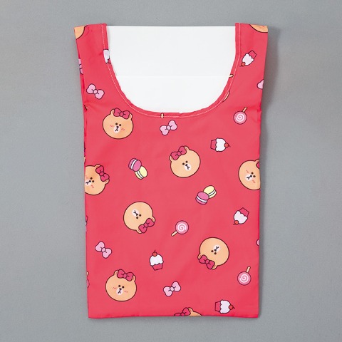 ポーチ付エコバッグ（LINE FRIENDS　チョコ）