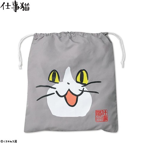 巾着M（仕事猫）