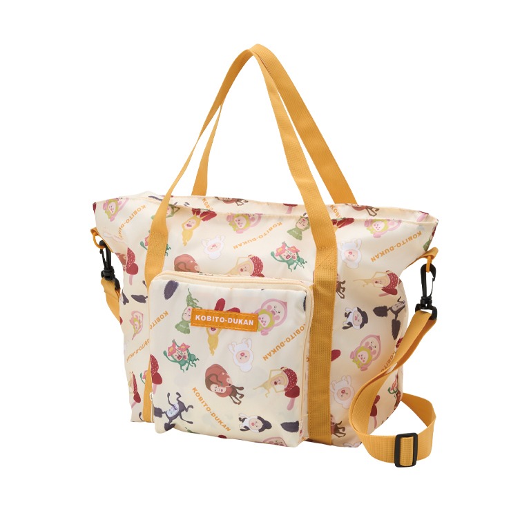 ミニポケッタブルトートバッグ（ナチュラルアート_コビトたち