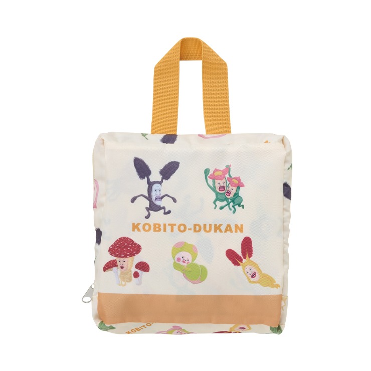ミニポケッタブルトートバッグ（ナチュラルアート_コビトたち