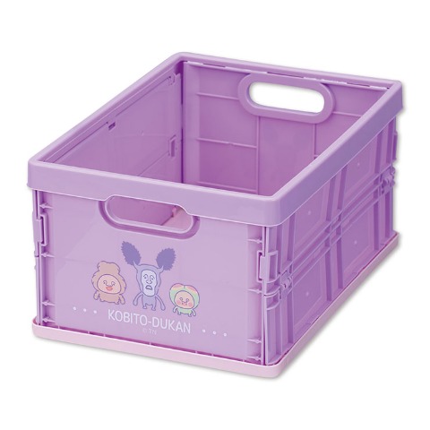 折り畳み収納コンテナ（ファンシーコビトたち_パープル）