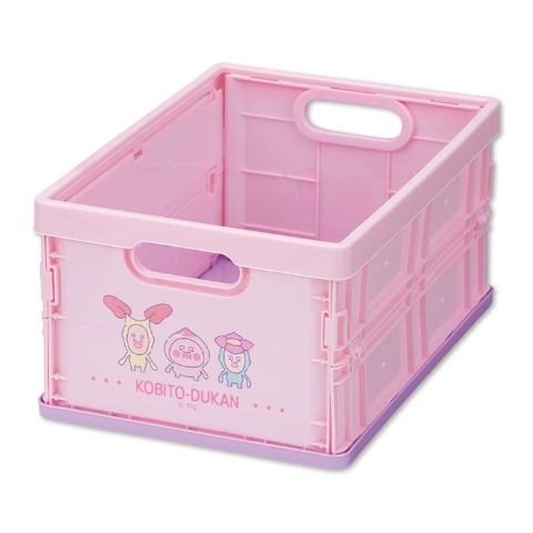 折り畳み収納コンテナ（ファンシーコビトたち_ピンク）