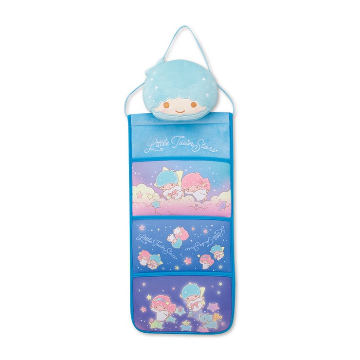 水色　サンリオ　リトルツインスターズ　キキララ ウォールポケット　壁掛け ぬいぐるみウォールポケット（リトルツインスターズ） | アベイル