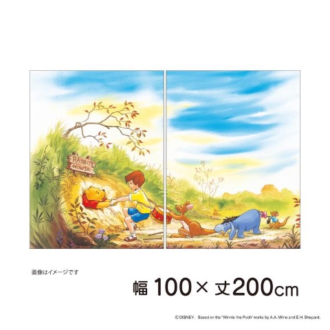 ドレープカーテン【100×200cm】（くまのプーさん）