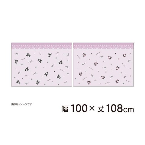 レースカーテン【100×108cm】（マイメロディ＆クロミ）