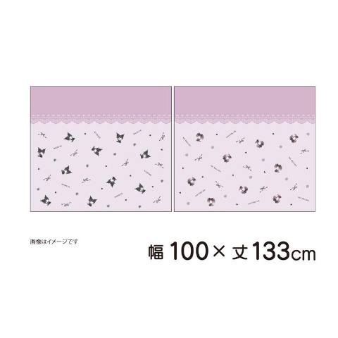 レースカーテン【100×133cm】（マイメロディ＆クロミ）