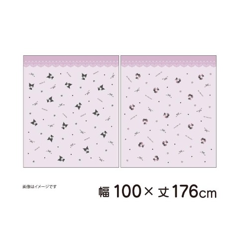 レースカーテン【100×176cm】（マイメロディ＆クロミ）