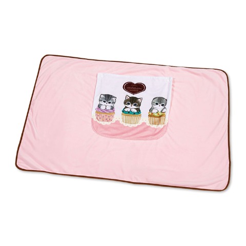 ポケット付ブランケット（スイーツにゃん）