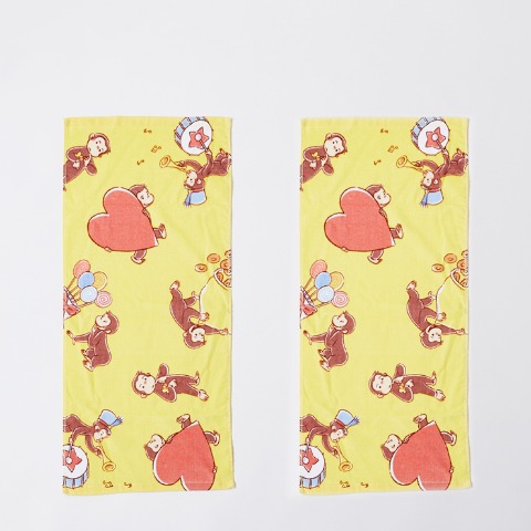 2枚組フェイスタオル（おさるのジョージ）