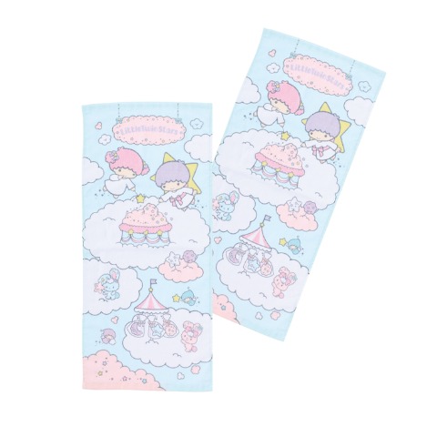 2枚組フェイスタオル（リトルツインスターズ）