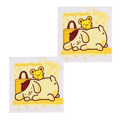 2枚組ハンドタオル（ポムポムプリン）