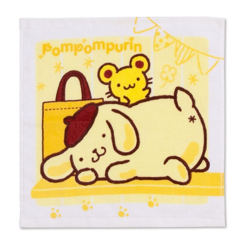 2枚組ハンドタオル（ポムポムプリン）