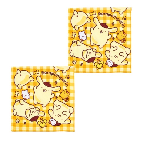 2枚組ハンドタオル（ポムポムプリン）