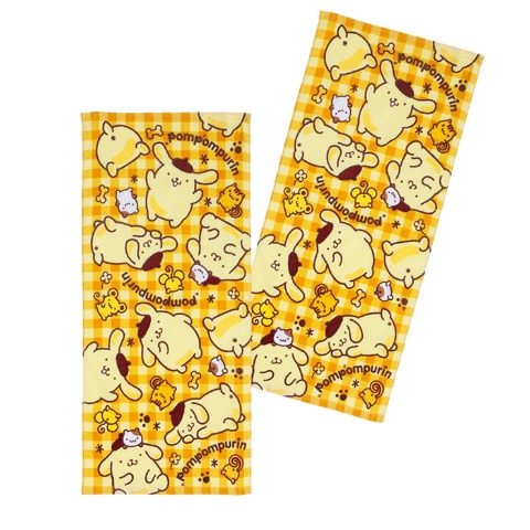 2枚組フェイスタオル（ポムポムプリン）