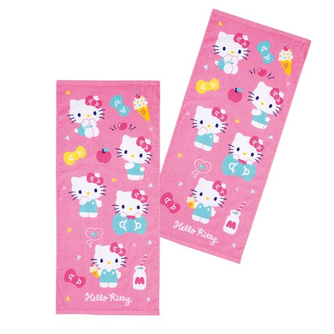 2枚組フェイスタオル（ハローキティ）