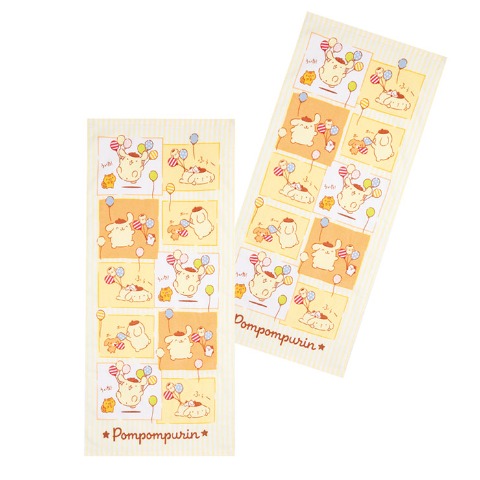 2枚組フェイスタオル（ポムポムプリン）