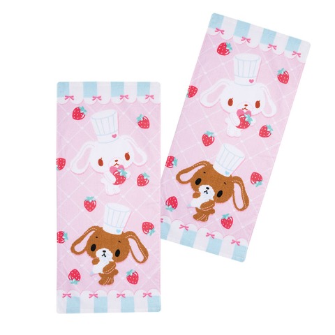 2枚組フェイスタオル（シュガーバニーズ）