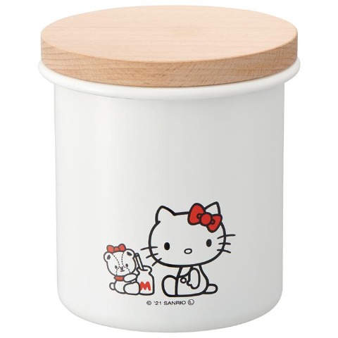 ホーローキャニスター木蓋750ml（ハローキティ&タイニーチャム）