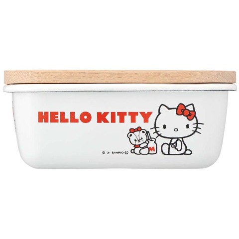 ホーローバターケース木蓋500ml（ハローキティ&タイニーチャム）