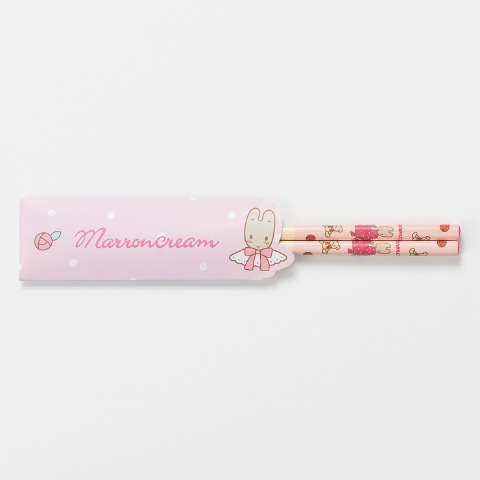 箸袋付竹箸（マロンクリーム）