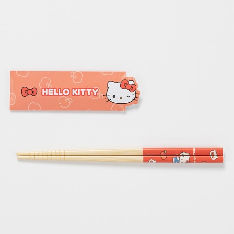 箸袋付竹箸（ハローキティ）