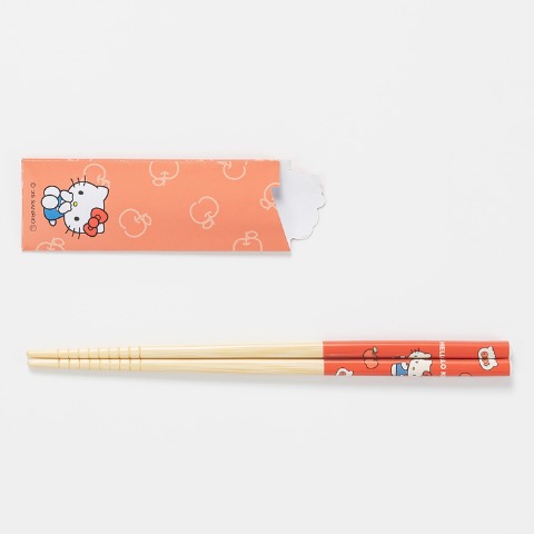 箸袋付竹箸（ハローキティ）