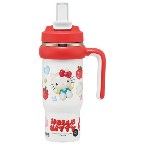ハンドル付2WAYストローステンレスタンブラー（ハローキティ）