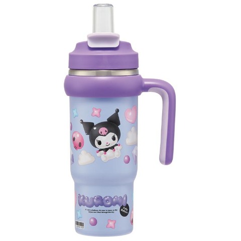 ハンドル付2WAYストローステンレスタンブラー（クロミ）