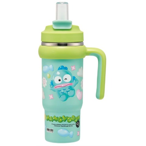 ハンドル付2WAYストローステンレスタンブラー（ハンギョドン） イエローグリーン 204