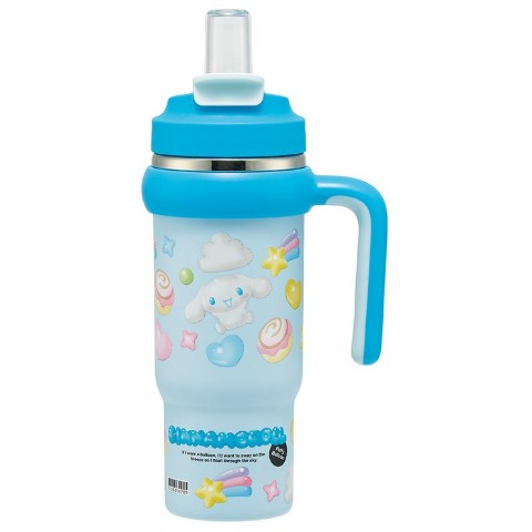 ハンドル付2WAYストローステンレスタンブラー（シナモロール） サックス 206