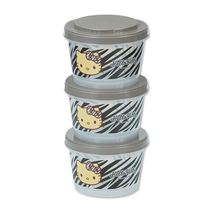 ジョイント式薄肉保存容器3個セット（ハローキティ） | アベイル