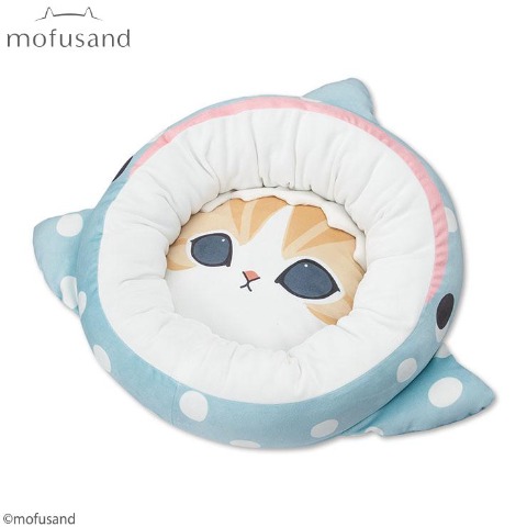 ラウンド型ペット用ベッド（ジンベエザメにゃん）