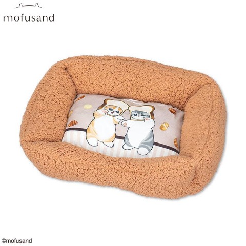 スクエア型ペット用ベッド（パンにゃん）