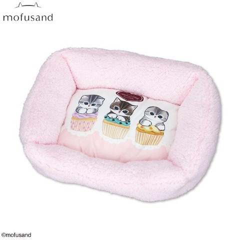 スクエア型ペット用ベッド（スイーツにゃん）