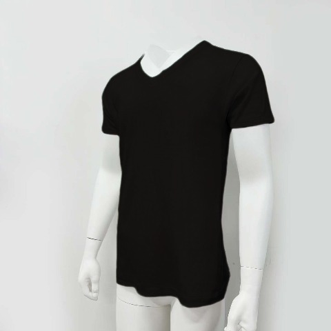 メンズ【M～LL】　半袖VネックインナーTシャツ（FIBER HEAT）