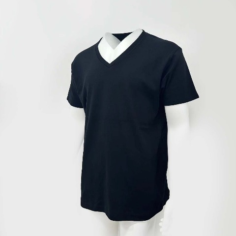 メンズ【3L・4L】　半袖VネックインナーTシャツ（FIBER HEAT）