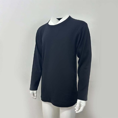 メンズ【3L・4L】　長袖クルーネックインナーTシャツ（FIBER HEAT）
