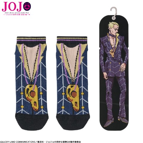 メンズ　ソックス（アニメ『ジョジョの奇妙な冒険　黄金の風』）