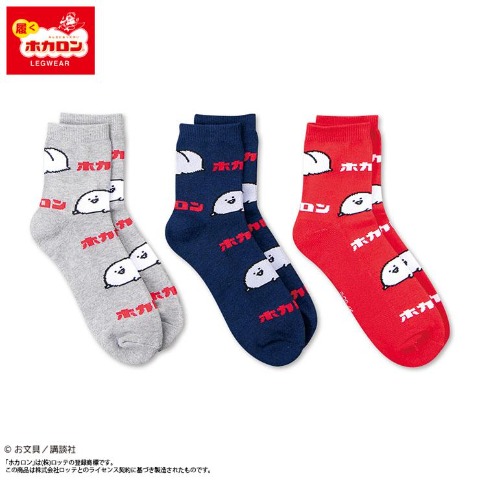 メンズ　ソックス（ホカロン×お文具といっしょ）