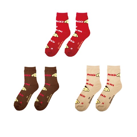 メンズ　ソックス（ホカロン×ポムポムプリン）