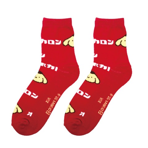 メンズ　ソックス（ホカロン×ポムポムプリン）