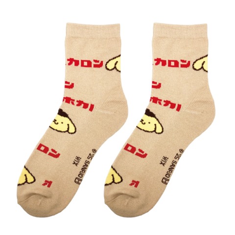 メンズ　ソックス（ホカロン×ポムポムプリン）