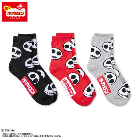 メンズ　ソックス（ホカロン×ジャック・スケリントン）