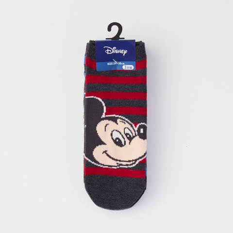 メンズ　3足組ソックス（ミッキーマウス&グーフィー&プルート）