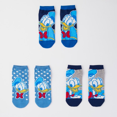メンズ　3足組ソックス（ドナルドダック）